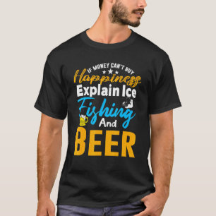 T-shirt Pêche sur glace Hobby d'hiver Pêcheur Bière Sarca