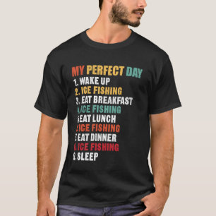 T-shirt Pêche sur glace journée parfaite drôle humour froi