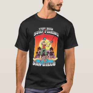 T-shirt Pêche surf Pour Hommes Top Rod San Diego