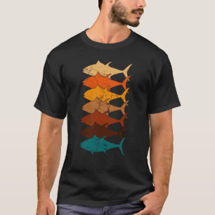 T-shirt Pêche Thon Rétro Vintage Pêcheur Pêcheur Pêcheur