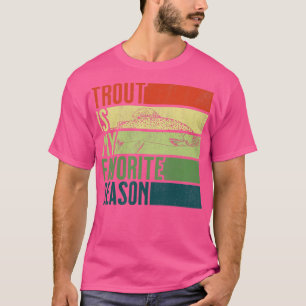 T-shirt Pêche Vintage À La Truite Perdue Est Mon Favori Se
