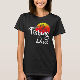 T-shirt Pêche vintage Papa Retro Sunset Pêcheur