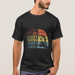 T-shirt Pêche Vintage Rétro Ma Chemise De Pêche Chanceuse