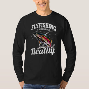 T-shirt Pêcher à la mouche Ma fuite de la réalité truite p