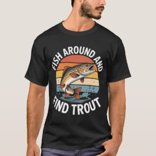 T-shirt pêcher à la ronde et trouver des truites
