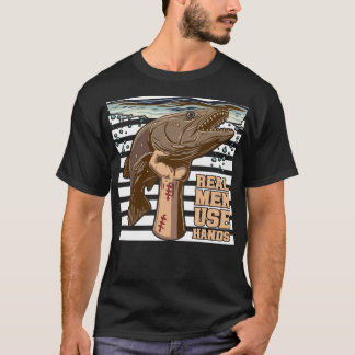 T-shirt Pêcher À Mains Nues Pour Les Poissons-Chats Les Vr
