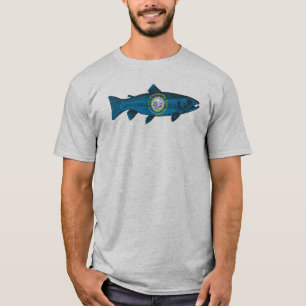 T-shirt Pêcher la truite du Dakota du Sud