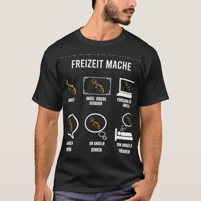 T-shirt Pêcher Les Choses Que Je Fais Pendant Mon Temps Li (Devant)