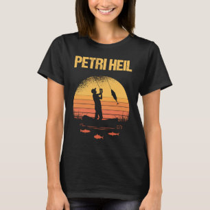 T-shirt Pêcher Petri Heil Motif Comme Fischer Pêcheur Sayi