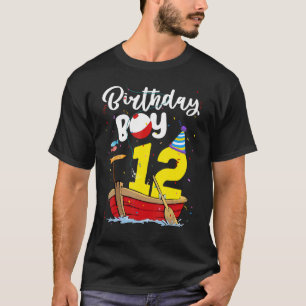 T-shirt Pêcheur 12e Anniversaire Garçon Pêche 12 Ans E