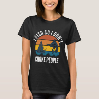 T-shirt Pêcheur amateur de pêche en mer en eau profonde au