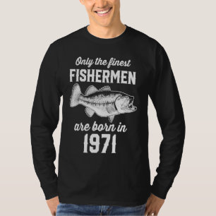 T-shirt Pêcheur de 52 ans 1971 52e anniversaire