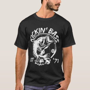 T-shirt Pêcheur De Bass Anniversaire Né En 1971 Année De N