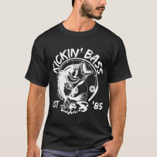 T-shirt Pêcheur De Bass Anniversaire Né En 1985 Année De N