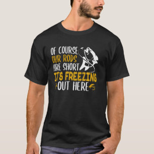 T-shirt Pêcheur de glace drôle de sports d'hiver en plein