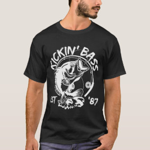 T-shirt Pêcheur de perche de fête d'anniversaire Né en 198
