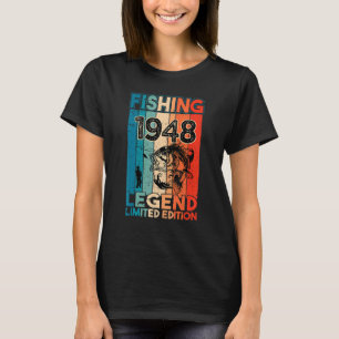 T-shirt Pêcheur de poisson vintage Basse Légende de pêche 