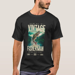T-shirt Pêcheur de truite vintage drôle anniversaire pêche