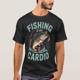 T-shirt Pêcheur Drôle Ici Poisson Poisson Poisson