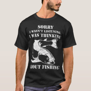 T-shirt Pêcheur drôle père grand-père désolé je peux
