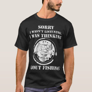 T-shirt Pêcheur drôle père grand-père désolé je peux