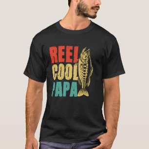 T-shirt Pêcheur Drôle Vintage Bobine Papa Cool