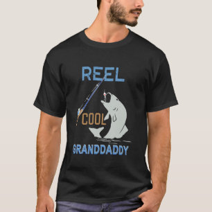 T-shirt Pêcheur Grand-Père Drôle Bobine Cool Grand-Père Po