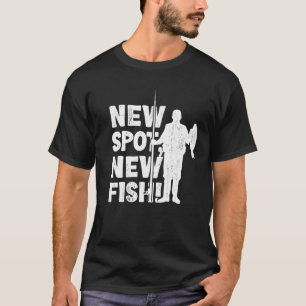 T-shirt Pêcheur New Spot Nouveau Poisson Drôle Pêche Fan