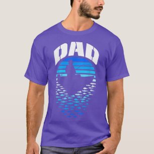 T-shirt Pêcheur Papa Bateau de pêche Funny Vintage Retro S