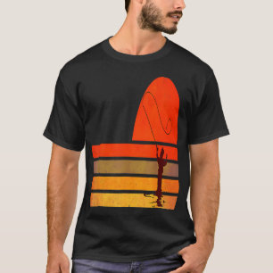 T-shirt Pêcheur Papa Rétro Flyer le Meilleur du Monde