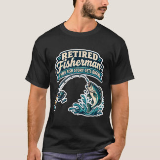 T-shirt Pêcheur retraité drôle humour de pêche