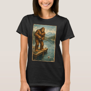 T-shirt Pêcheur Solitaire du Lac de Montagne
