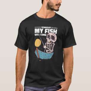 T-shirt Pêcheur squelette drôle de pêche