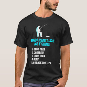 T-shirt Pêcheur sur glace Pêcheur Boire Alcool Blague Jeu