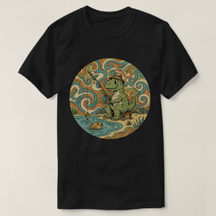 T-shirt Pêcheur T-Rex - Pêcheur de dinosaures groovy