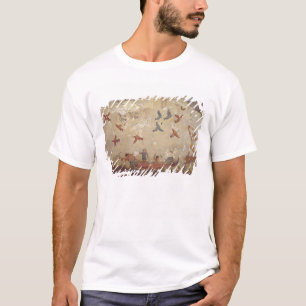 T-shirt Pêcheurs dans voler de bateau et d'oiseaux