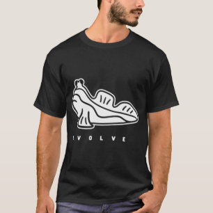 T-shirt Pêcheurs de boue. Art minimaliste drôle d'un poiss
