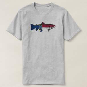 T-shirt Pêchez la truite de Caroline du Nord