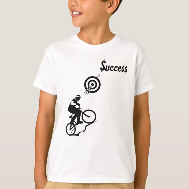 T-shirt *Pédalez vers le succès – Cycliste Inspirant* (Devant)