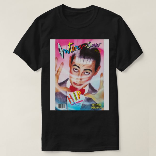T-shirt Pee Wee Interview Magazine 1987 (Design devant)