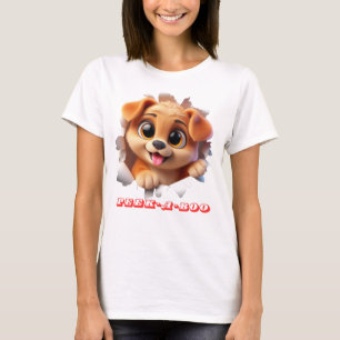 T-shirt Peek-A-Boo 3d Style design animal pour femmes