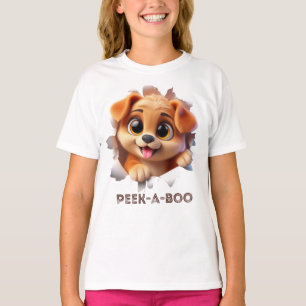 T-shirt Peek-A-Boo design 3d pour les filles