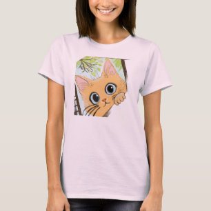 T-shirt Peekaboo Kitten - Conception de chats mignons pour