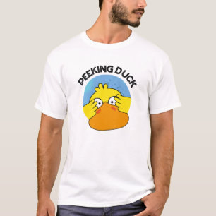 T-shirt Peeking Canard Funny Animal Chinois Plat Pun