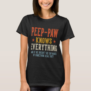 T-shirt Peep-paw sait tout la fête des pères rétro