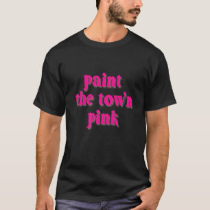 T-shirt Peindre La Ville En Rose Fille Mignonne Féministe
