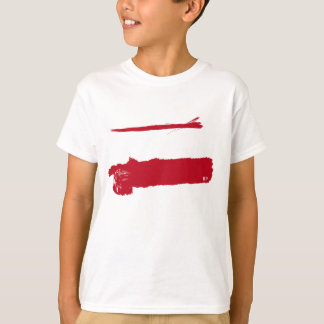 T-shirt peint avec le drapeau polonais
