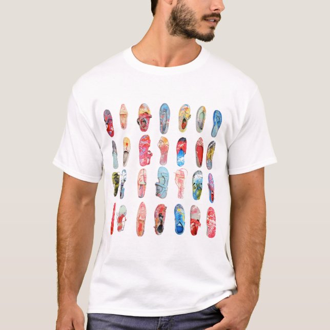 T-shirt peint de chaussures (Devant)