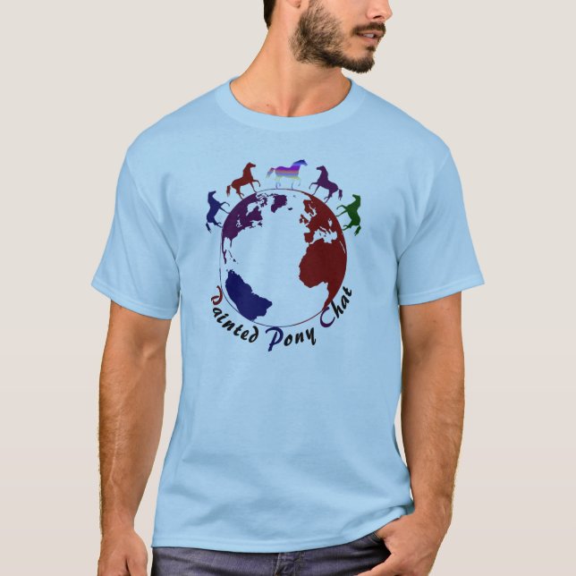 T-shirt peint de rondin de poney (Devant)