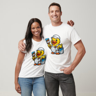 T-shirt Peintre Canard en Caoutchouc